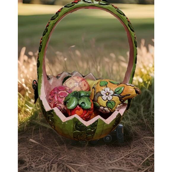 Jim Shore Other - Jim Shore 2007 A Taste Of Summer’s Goodness Basket Watermelon 6 Pieces Of Fruit